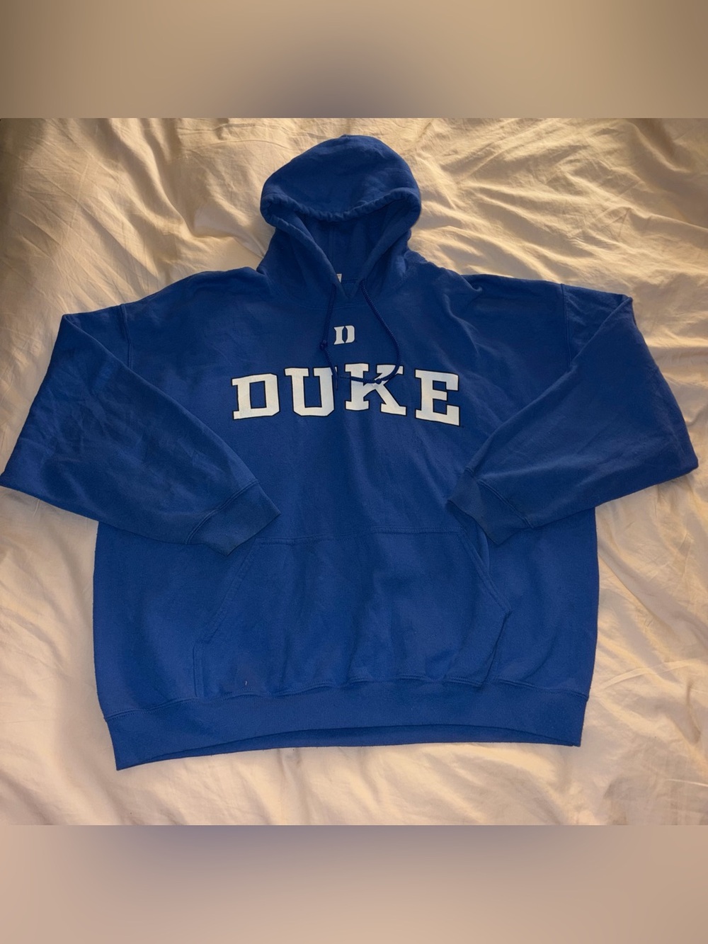 Y2K Duke University Blue Devils Blue Cotton & Polyester Hoodie size XXL